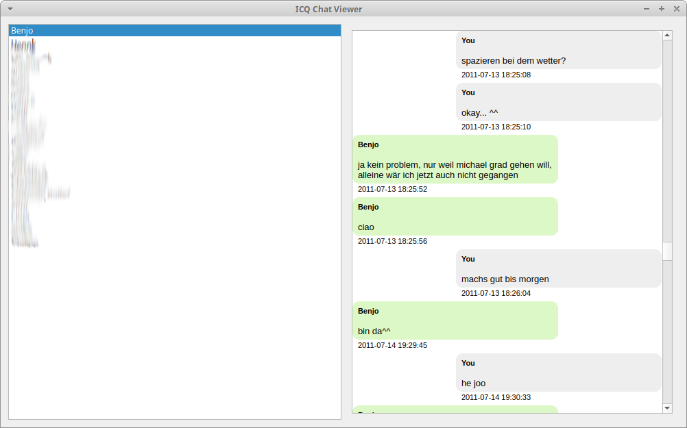 ICQ Messages Viewer